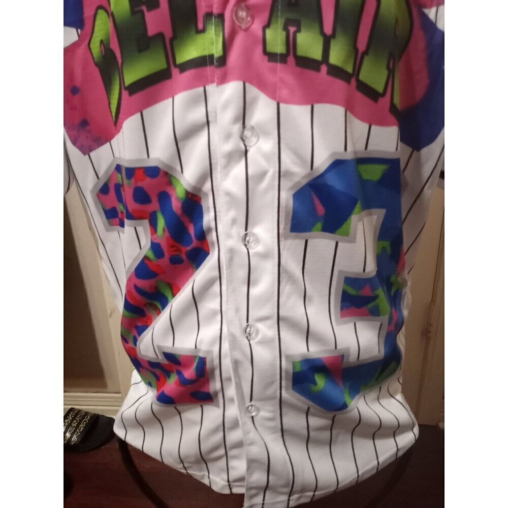 90s Style Bel-Air Baseball Jersey #23 Men's Sz Large L Throwback Fresh Hip Hop - Picture 3 of 11